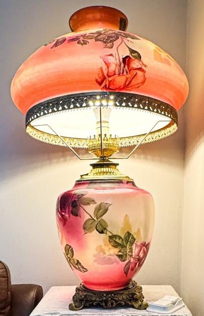 six post hanging lamp with gold body